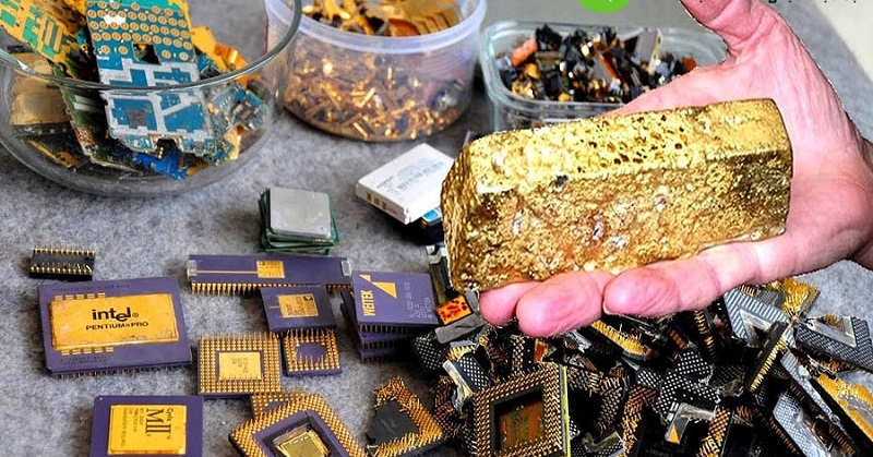 Thực hiện theo từng bước để tách vàng từ rác thải công nghệ 